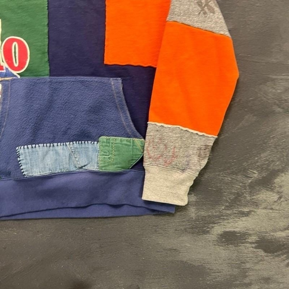 Polo Country Patchwork Hoodie Mens Medium Patchwork Ralph Lauren - Picture 5 of 11